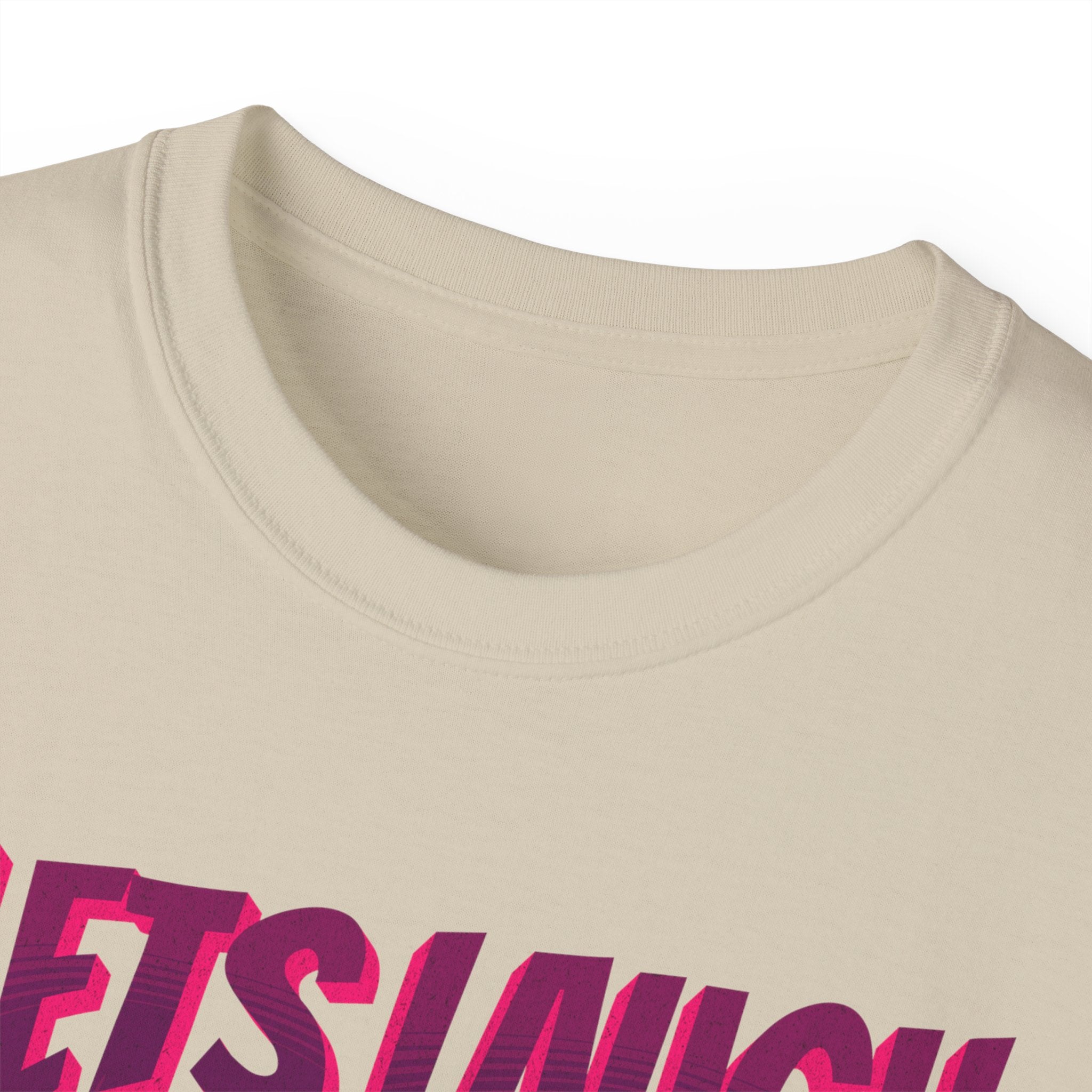 Let's Laugh After Life - Unisex Cotton Crew Tee (Front) - Damned Threads